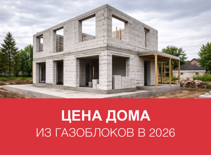 Сколько стоит дом из газоблоков в 2026 году в Пскове и регионах РФ